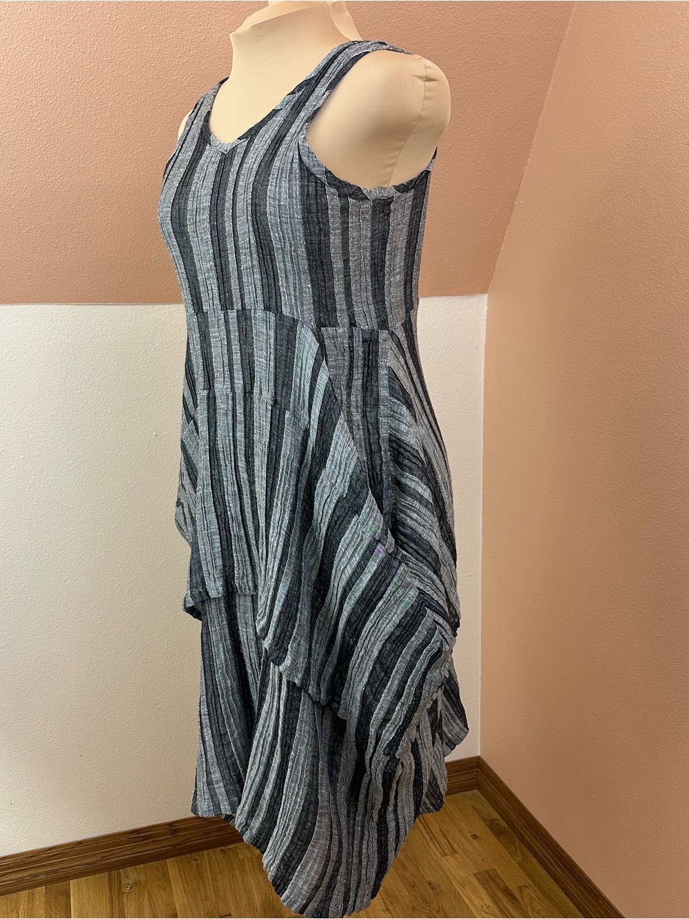 Dress To Kill Jane Mohr Dress ONE SIZE 100% Cotton Crinkle Gauze Lagenlook NWOT - Picture 3 of 13
